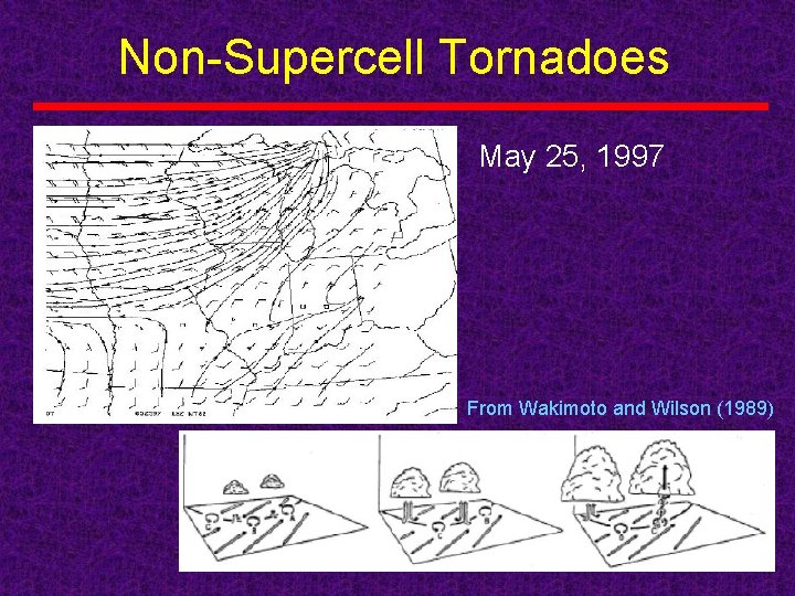 Non-Supercell Tornadoes May 25, 1997 From Wakimoto and Wilson (1989) 