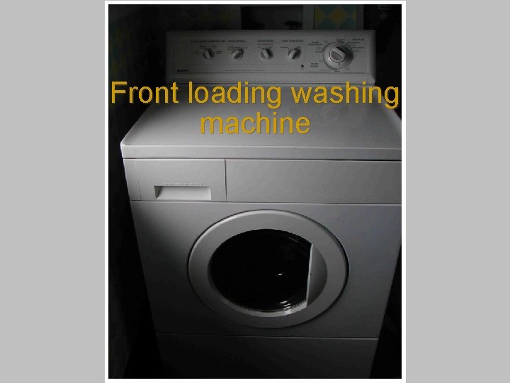 Front loading washing machine 