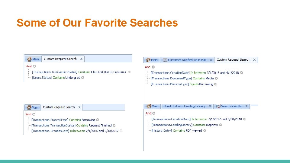 Some of Our Favorite Searches 