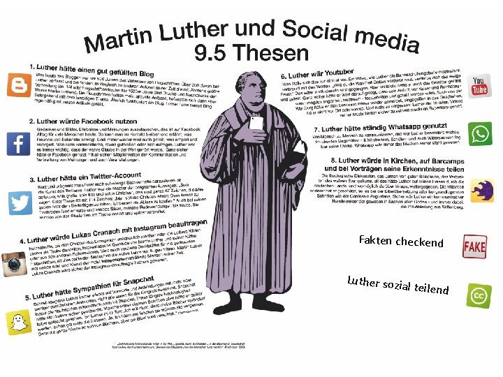 Fakten checkend Luther sozia l teilend 