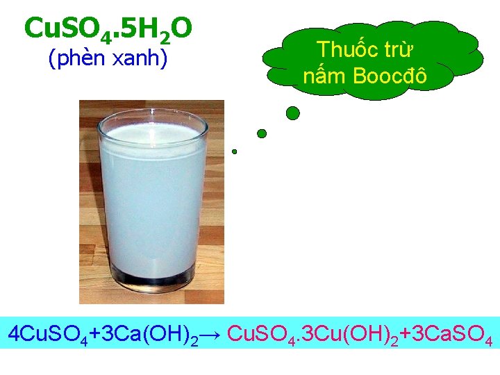 Cu. SO 4. 5 H 2 O (phèn xanh) Thuốc trừ nấm Boocđô 4
