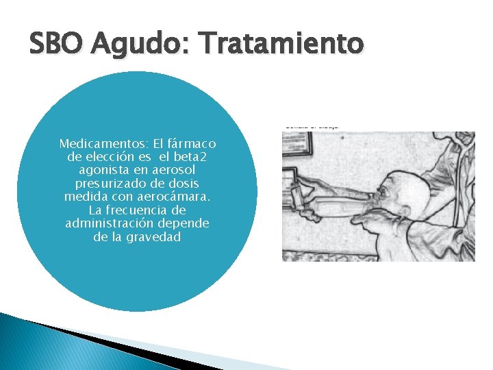 SBO Agudo: Tratamiento Medicamentos: El fármaco de elección es el beta 2 agonista en