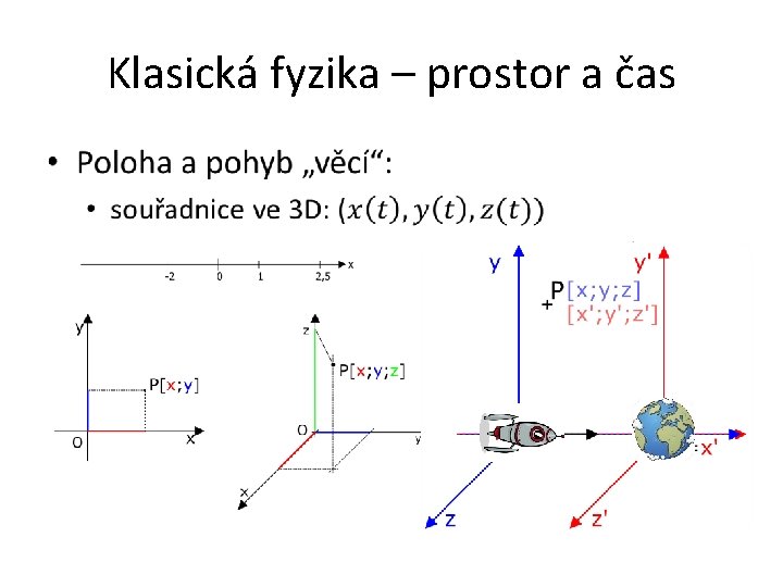 Klasická fyzika – prostor a čas • Klasická fyzika – prostor a čas •