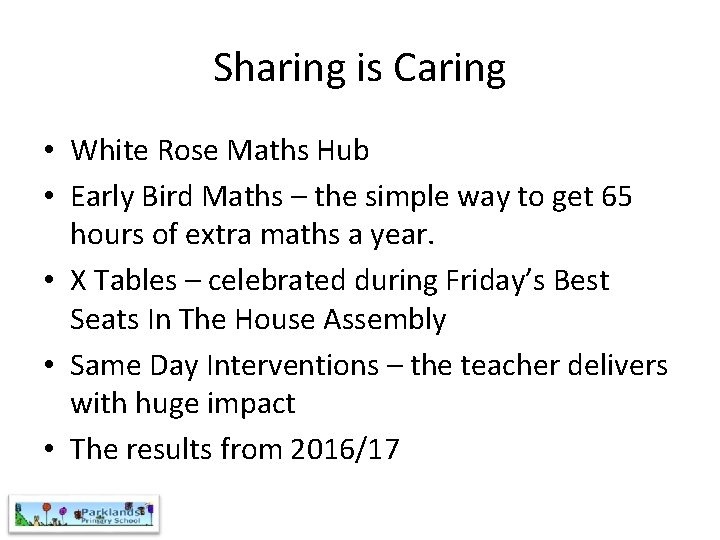 Sharing is Caring • White Rose Maths Hub • Early Bird Maths – the