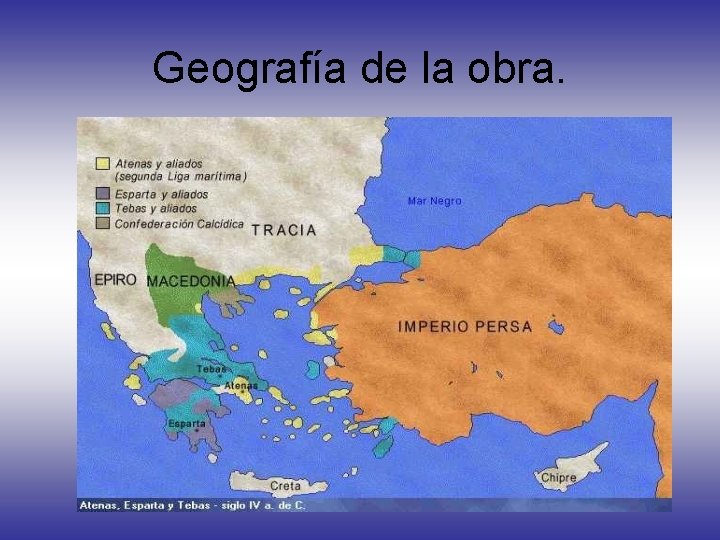 Geografía de la obra. 