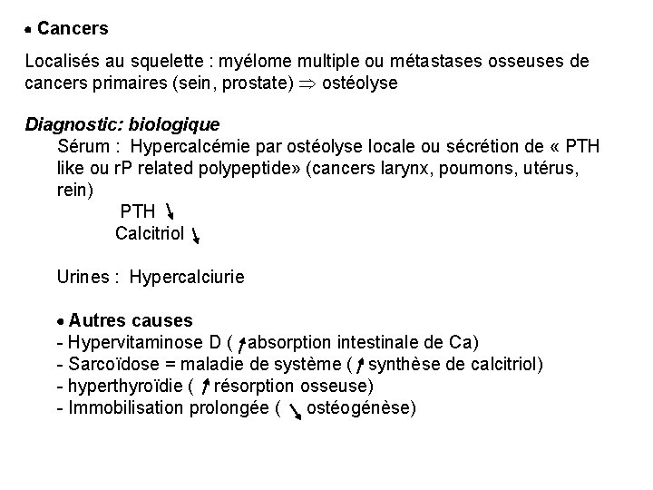  Cancers Localisés au squelette : myélome multiple ou métastases osseuses de cancers primaires