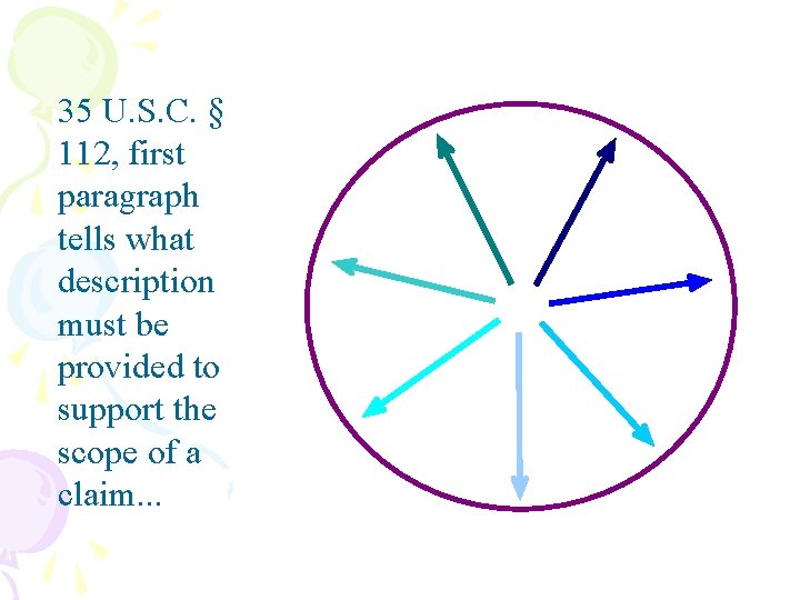 35 U. S. C. § 112, first paragraph tells what description must be provided