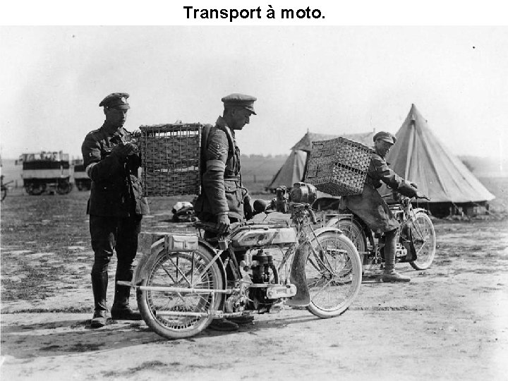 Transport à moto. 