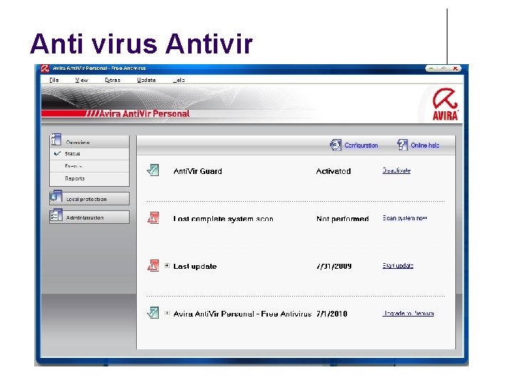 Anti virus Antivir 