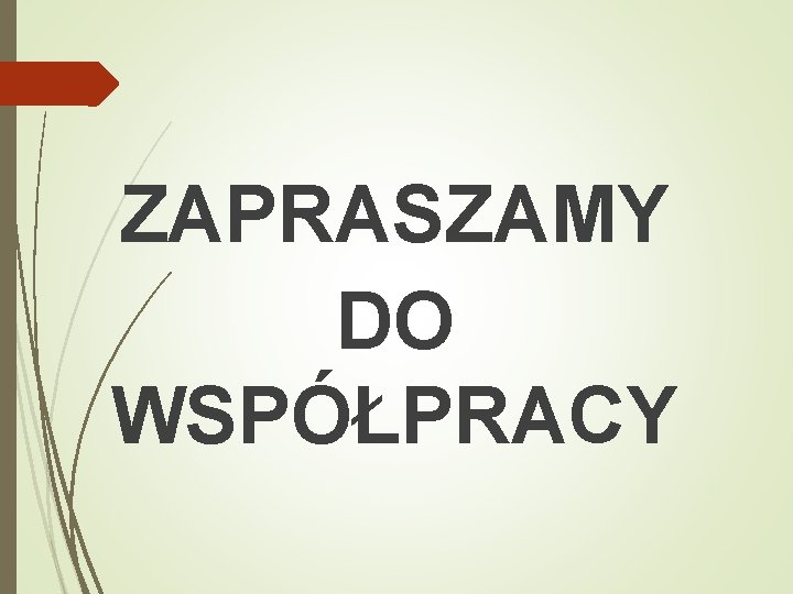 ZAPRASZAMY DO WSPÓŁPRACY 