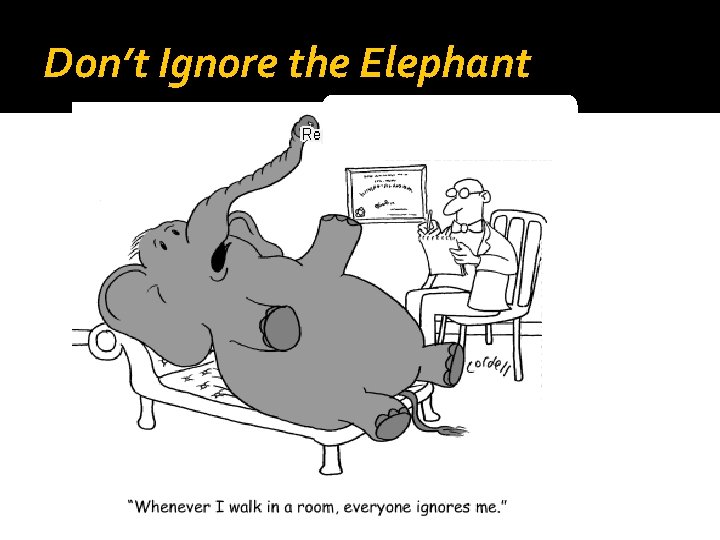 Don’t Ignore the Elephant 