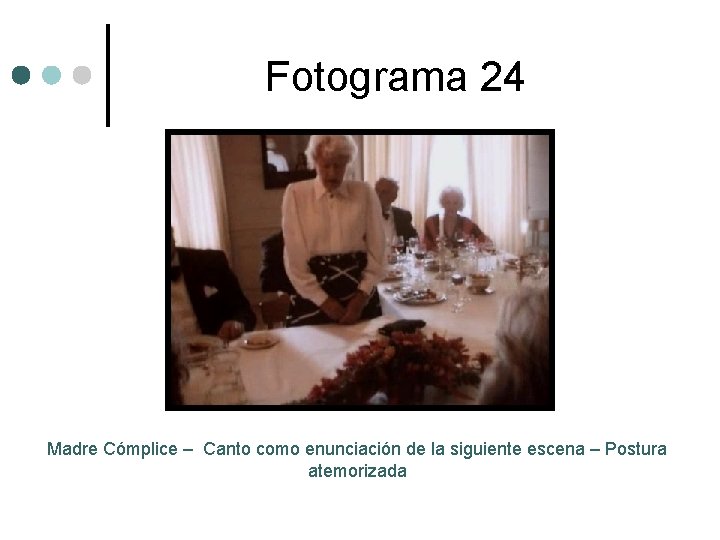 Fotograma 24 Madre Cómplice – Canto como enunciación de la siguiente escena – Postura