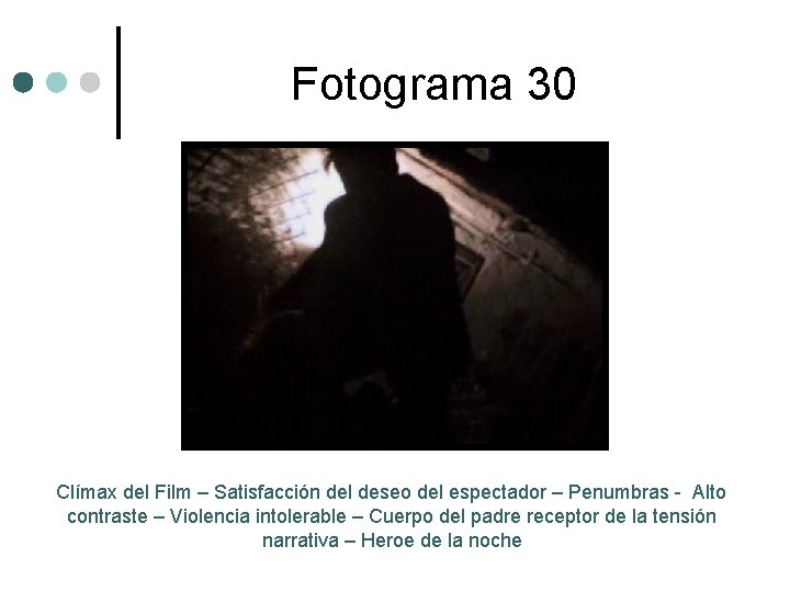 Fotograma 30 Clímax del Film – Satisfacción del deseo del espectador – Penumbras -