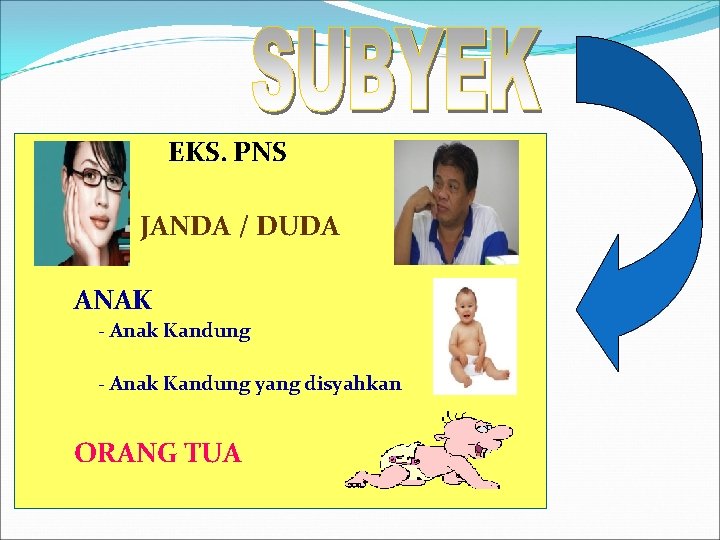 EKS. PNS JANDA / DUDA ANAK - Anak Kandung yang disyahkan ORANG TUA 