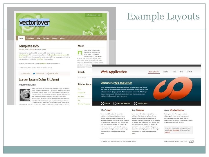 Example Layouts 