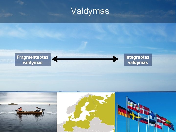 Valdymas Fragmentuotas valdymas Integruotas valdymas 