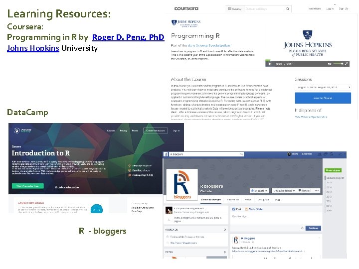 MDBfutures Learning Resources: Collaborative Research Network Coursera: Programming in R by Roger D. Peng,