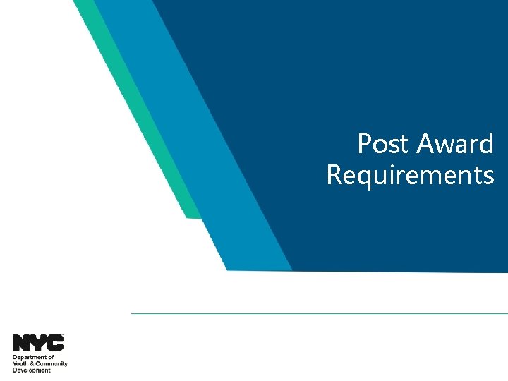 Post Award Requirements 