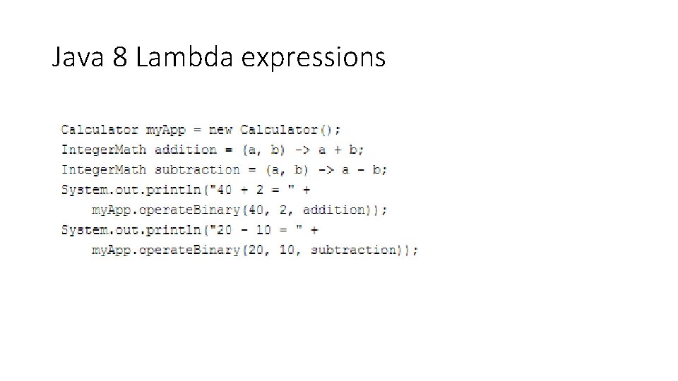 Java 8 Lambda expressions 