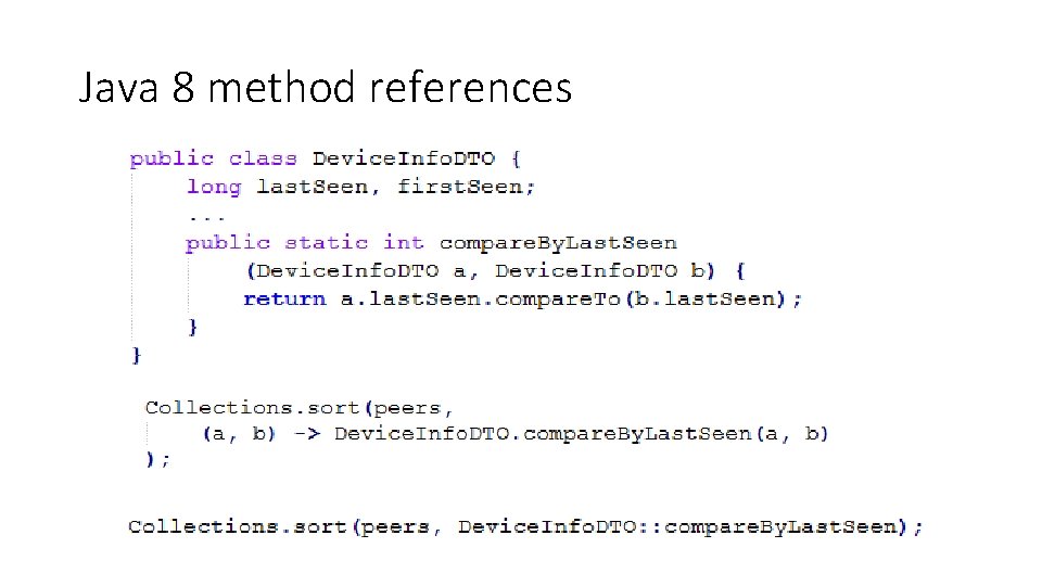 Java 8 method references 