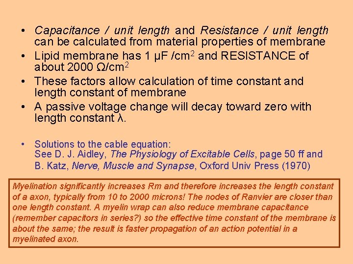  • Capacitance / unit length and Resistance / unit length can be calculated