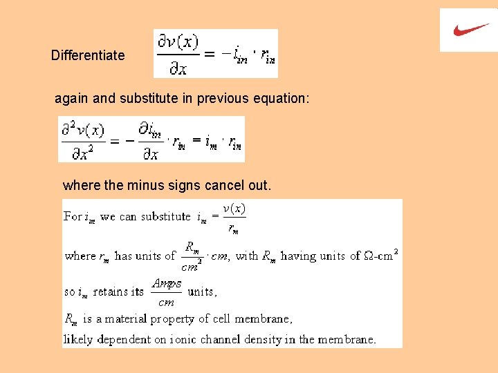 Differentiate again and substitute in previous equation: where the minus signs cancel out. 