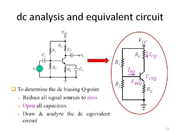 dc analysis and equivalent circuit 11 