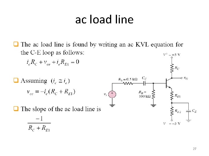 ac load line 27 