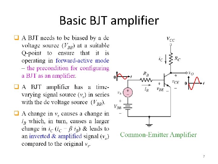 Basic BJT amplifier 7 