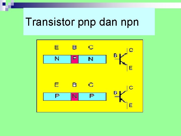 Transistor pnp dan npn 