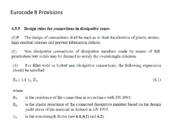 Eurocode 8 Provisions 