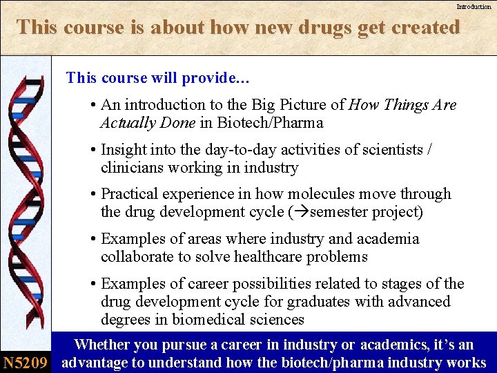 Introduction This course is about how new drugs get created This course will provide…