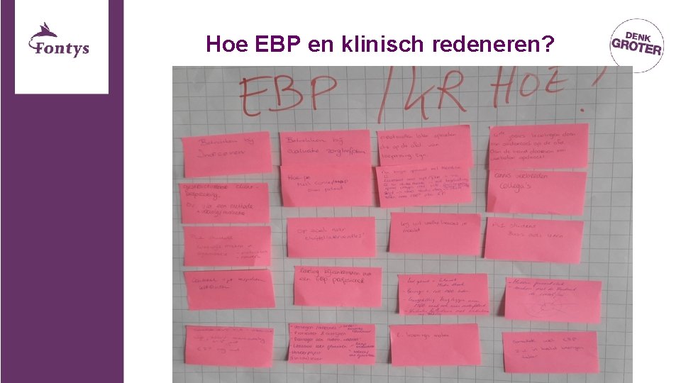 Hoe EBP en klinisch redeneren? 