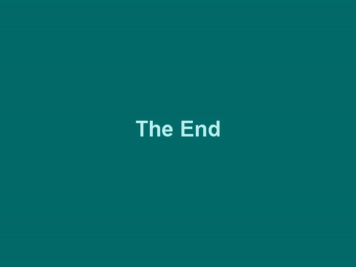 The End 