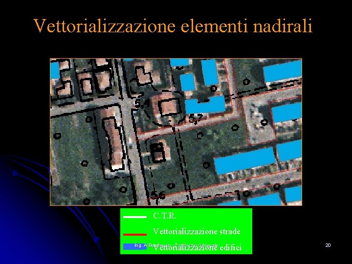 Vettorializzazione elementi nadirali C. T. R. Vettorializzazione strade Vettorializzazione edifici Ing. A Bondesan - Vettorializzazione elementi nadirali C. T. R. Vettorializzazione strade Vettorializzazione edifici Ing. A Bondesan -