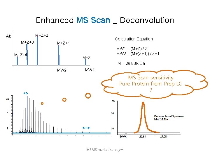 Enhanced MS Scan _ Deconvolution M+Z+2 Ab M+Z+3 Calculation Equation M+Z+1 M+Z+4 M+Z MW