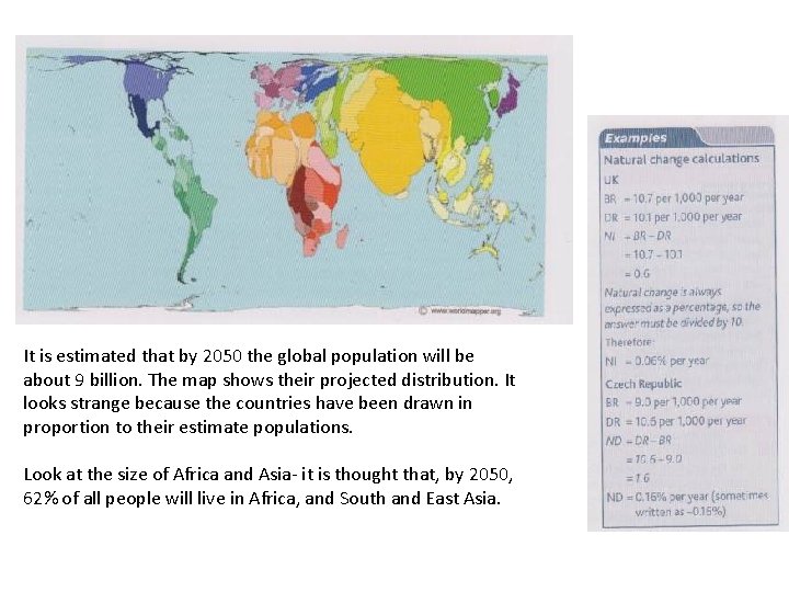 It is estimated that by 2050 the global population will be about 9 billion.
