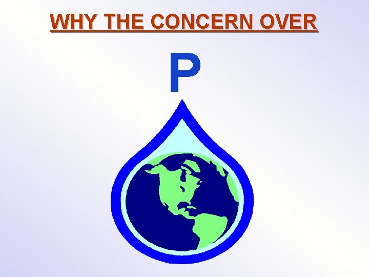 WHY THE CONCERN OVER P 