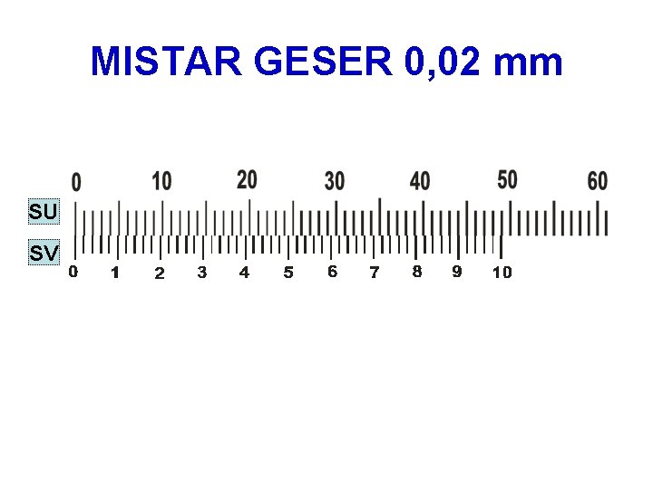 MISTAR GESER 0, 02 mm SU SV 