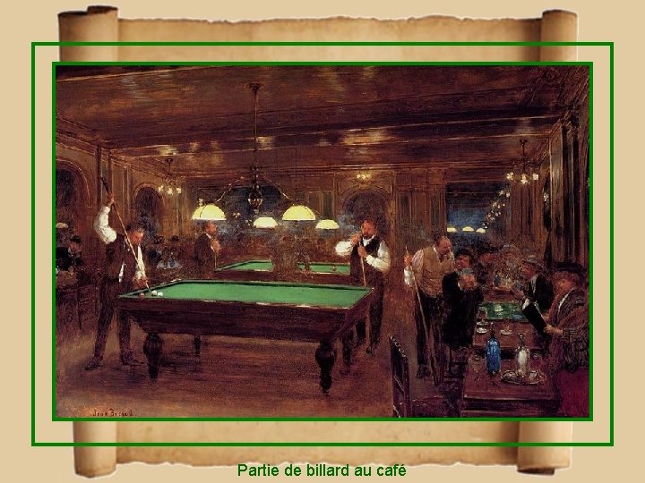 Partie de billard au café 