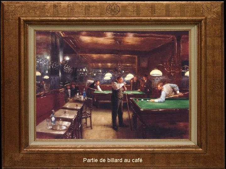 Partie de billard au café 