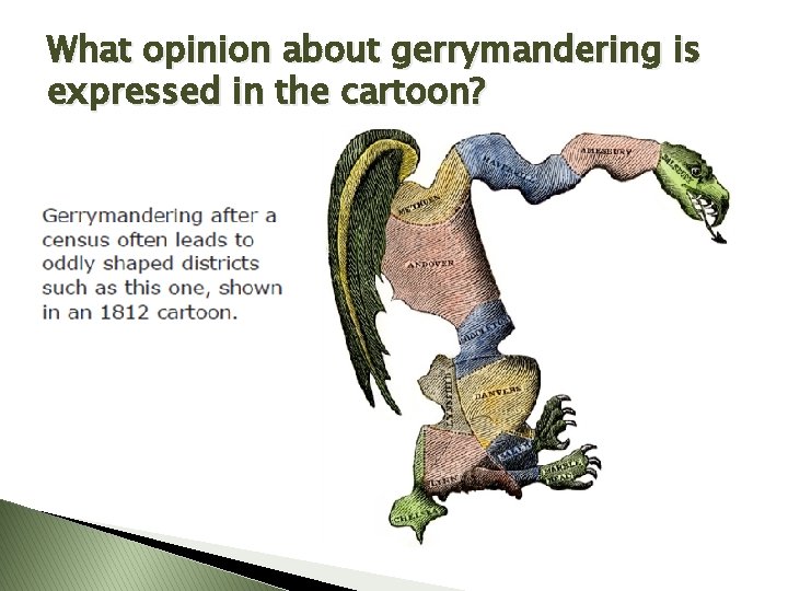 What opinion about gerrymandering is expressed in the cartoon? 