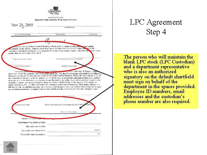 LPC Agreement Step 4 The person who will maintain the blank LPC stock (LPC