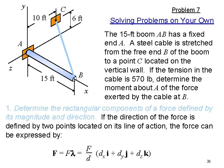y C 10 ft Problem 7 6 ft Solving Problems on Your Own A