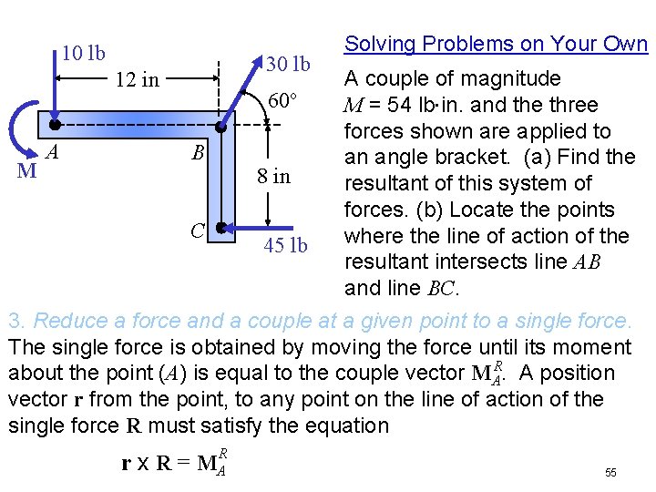 10 lb 30 lb Solving Problems on Your Own A couple of magnitude 60