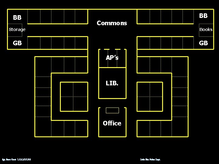 BB Storage BB Commons Books GB GB AP’s LIB. Office Sgt. Steve Garst L.