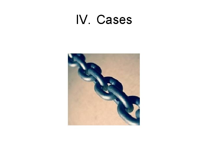 IV. Cases 