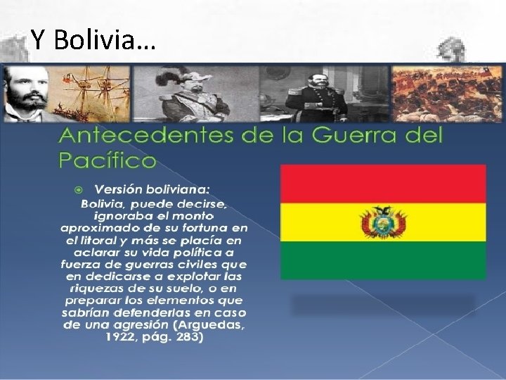 Y Bolivia… 