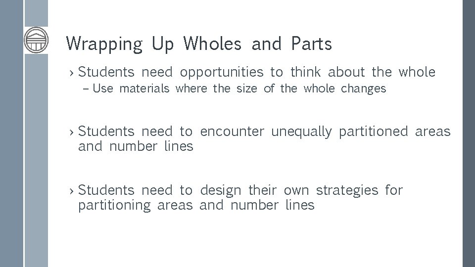 Wrapping Up Wholes and Parts › Students need opportunities to think about the whole