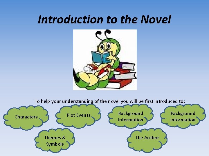 Introduction to the Novel To help your understanding of the novel you will be